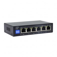 Amatek AN-S6P4M 6-портовый коммутатор с PoE+ до 60Вт