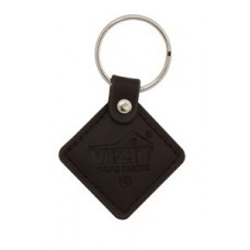VIZIT-RF3.2-brown Кожаный брелок с тиснением логотипа